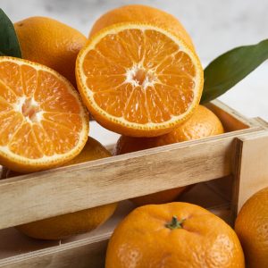 Navelinas. Caja de naranjas